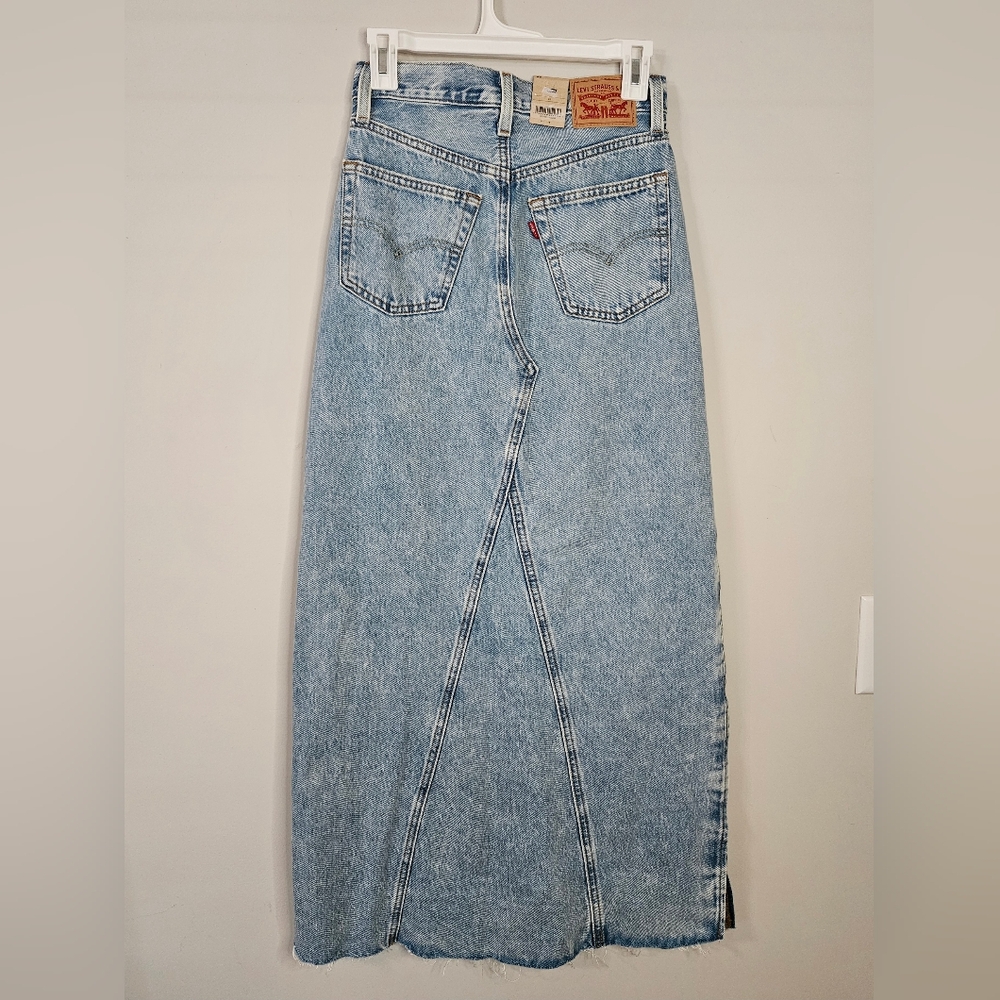 Levi's Light Blue Denim Maxi Skirt - Picture 6 of 12